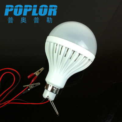  LED bulb with tape clamp/ 12W / PC / DC12V / battery bulb / night market stall lamp