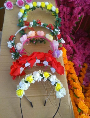 Korean bride headdress PE star with a photo camera rattan bar party ball flower simulation