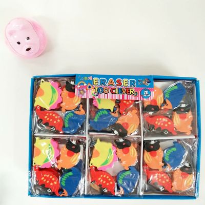 Multi - color rubber dinosaur eraser student eraser wholesale