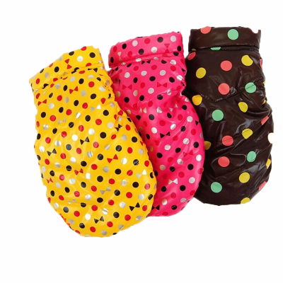 Warm Polka Dot Vest Dog Cotton-Padded Clothes Autumn and Winter Vip Warm Ski Clothes Dog Clothes Pet Clothing