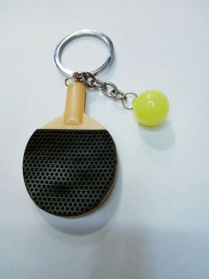 Plastic table tennis racket bead key buckle