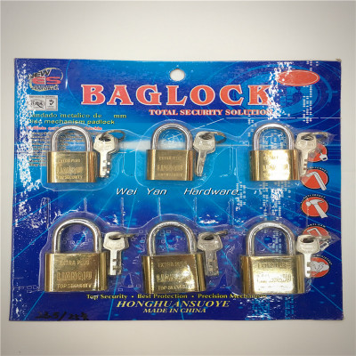 Direct manufacturers LIANQIU Yuan Ti gold 30MM-40MM angle iron padlock