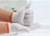 Cotton gloves thickened wear - resistant white work protection gloves non-slip work line gloves 600g