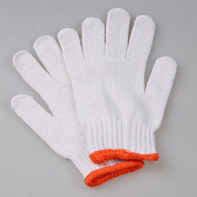 Cotton gloves thickened wear - resistant white work protection gloves non-slip work line gloves 600g