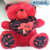 Big red heart bear Valentine's Day Wedding Doll bear hat red teddy bear