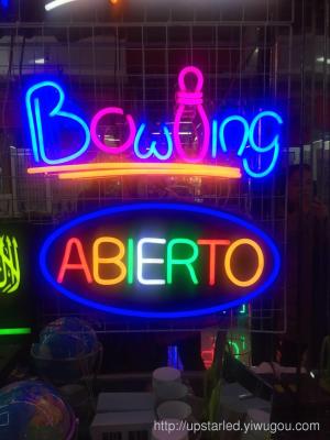 LED neon light billboard ABIERTO Spanish flexible neon sign ABIERTO