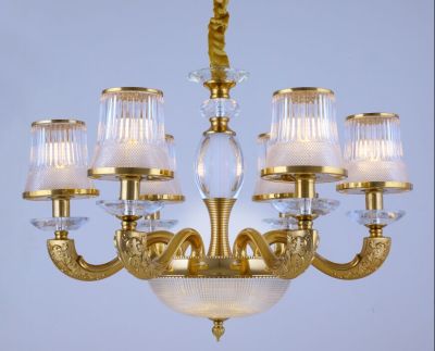 American classic European copper chandelier bedroom dining room bedroom chandelier glass new popularity