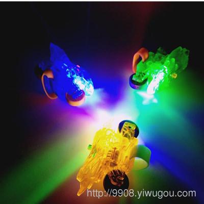 Novelty creative children gift motorcycle finger light small toy stage props