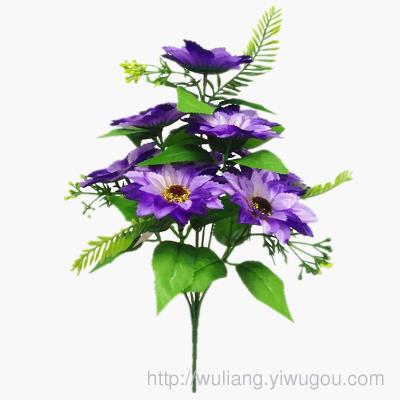 Artificial flowers Tomb-sweeping Day worship activities eternal life plant simulation 9 head small tip Chrysanthemum