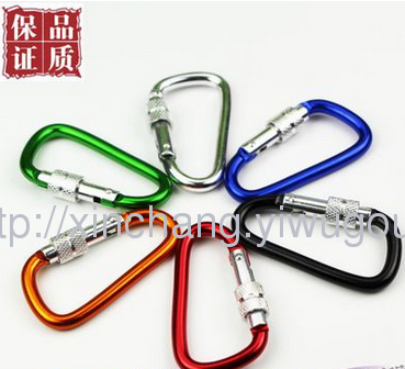 Manufacturers supply high-quality 8 D shape lock aluminum alloy mountaineering buckle door buckle