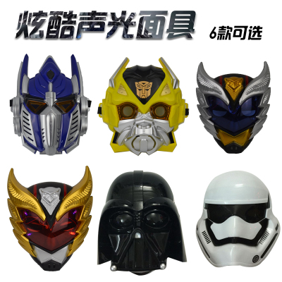 55653 Star Wars Transformers rider Optimus Prime Bumblebee stall selling acousto-optic mask