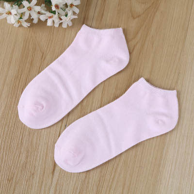 It is comfortable 100% cotton sports socks female students socks cotton socks to make solid color socks sold in women's boat