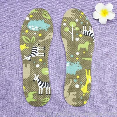 Children insole shock-absorbing safety comfortable elastic cartoon cutting insole