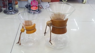 Coffee pot share glass hand drip coffee pot handle logs share heat-resistant glass pot