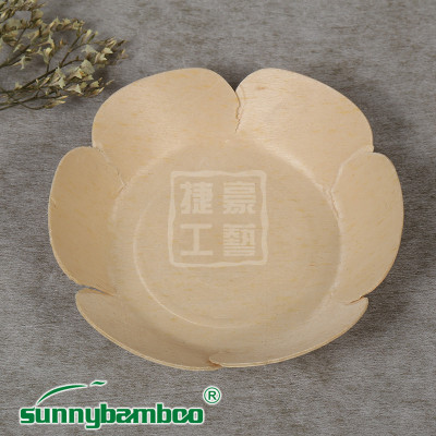 QXH petal disc disposable plate cake plate decorative plate Green primary