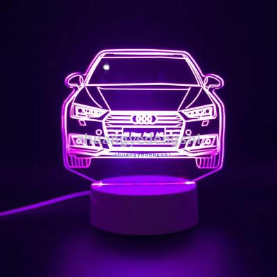 3D LED Table Lamps Desk Lamp Light Dining Room Bedroom Night Stand Living Glass Small Modern car jet fighter End 30