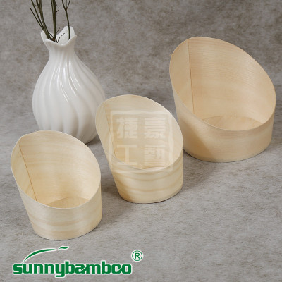 ZYY oblique wood Cup disposable wood Cup cake Cup storage cups food