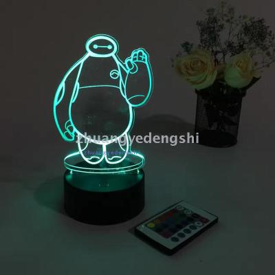 3D LED Table Lamps Desk Lamp Light Dining Room Bedroom Night Stand Living Glass Small hello kity Next hellokitty 33
