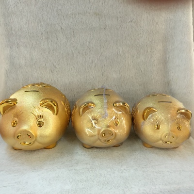 Electroplating gold lucky pig shop opened nouveau riche ornaments gifts crafts