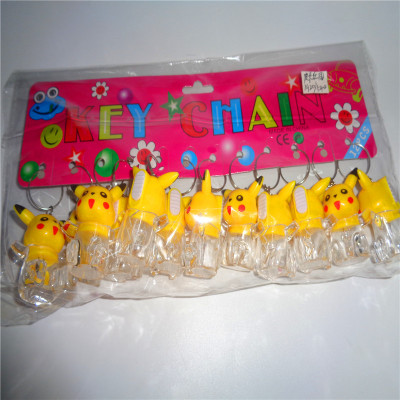 Children's toy Pikachu flashlight key chain gift LED night light