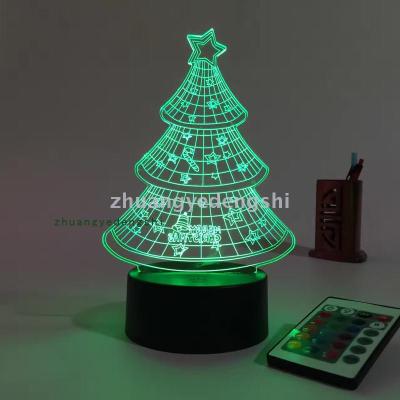 Christmas 3D LED Table Lamps Desk Lamp Light Dining Room Bedroom Night Stand Living Glass Small Modern Next End 42