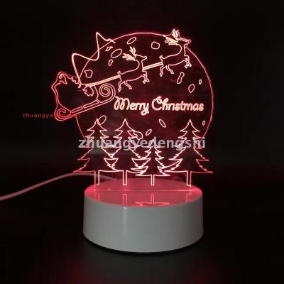 3D LED Table Lamps Desk Lamp Light Dining Room Bedroom Night Stand Living Glass Small Modern Next Christmas X-mas Xmas 5