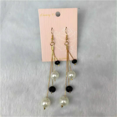 Europe and the Pearl Crystal Earrings all-match temperament lovely lady