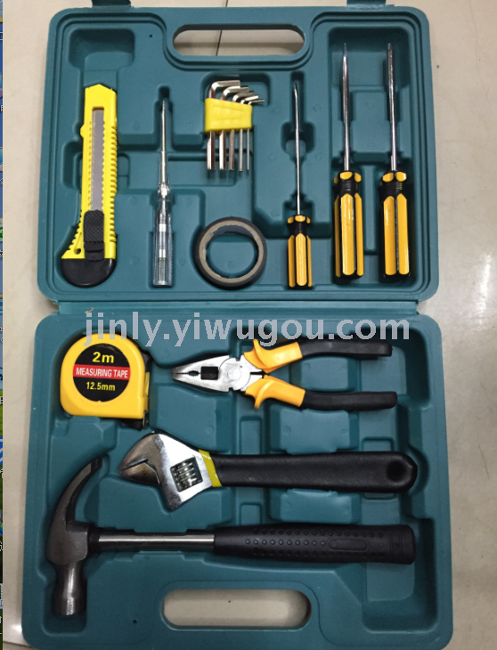 组合工具礼品盒工具箱套装卷尺螺丝刀美工刀钳子五金工具手工工具