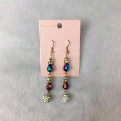 Fashion color crystal ball clay all-match lady lovely earrings