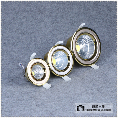 Led downlight embedded living room cob cold forging between between spotlights ultra - thin hole towns