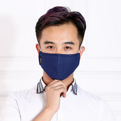 Solid color mask winter anti-smog cotton mask protective dust mask
