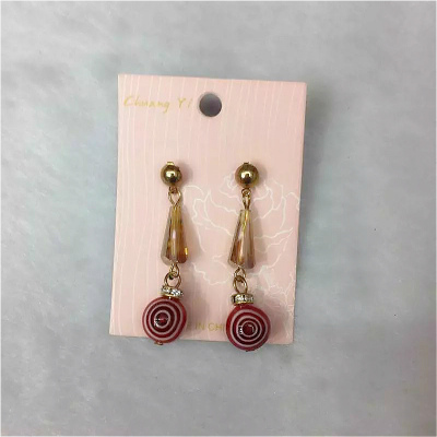 The trend of candy Crystal Earrings all-match lady temperament pagoda