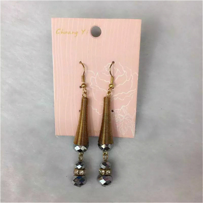 A popular personality temperament Crystal Earrings creative Ms.