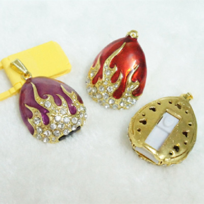 The supply of high-end jewelry gemstone necklace set u USB u flame fire U disc can be carved genuine enough logo