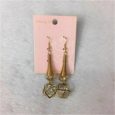 Fashion creative hoops transparent crystal lady Earring