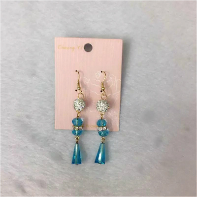 Crystal ball clay all-match pagoda temperament lovely lady Earrings