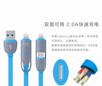 A mobile phone charger mobile phone data line USB data line charging data wire