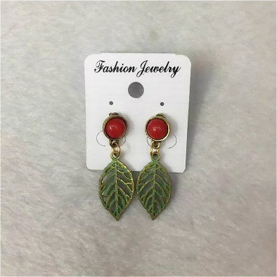 Fashion cute lady leaves Turquoise Earrings creative