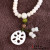 Automobile Hanging Ornament White Jade Bodhi Root 108 PCs Lotus Root Slices Beads Ornaments Car Gear Beads