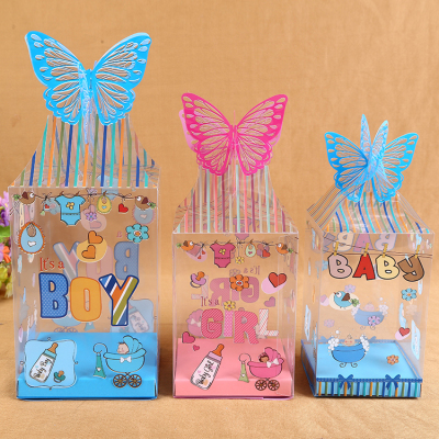 Box manufacturers to produce transparent PVC box gift box PVC box transparent color candy box