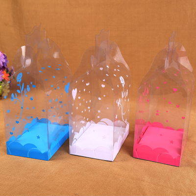 Box pvc transparent plastic box cake box pet candy candy box can be customized