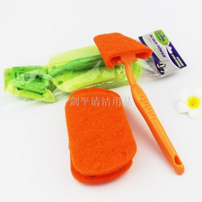Handle Scouring Pad Bag Household Replaceable 6 Pieces Dishwashing Scouring Pad Multi-Function Brush Pot Dish Towel