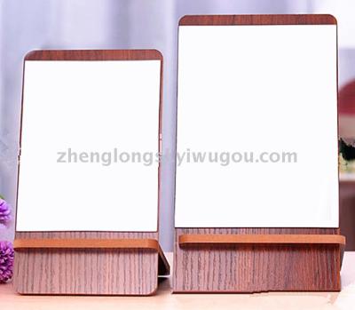 The new hot wooden single-sided make-up mirror mirror mirror portable solid color  desktop gift makeup mirror
