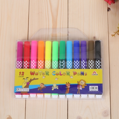 12 color watercolor pen pen brush brush color non-toxic children's personality