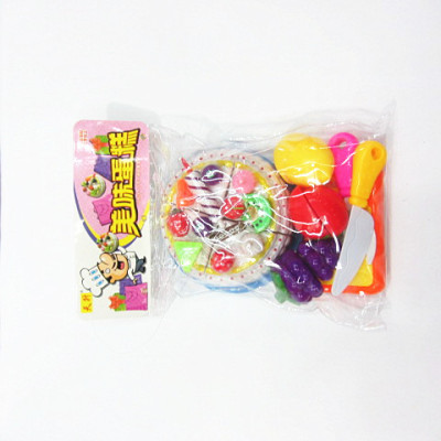 Children's educational toys wholesale house as solid cake fruit card head bag le