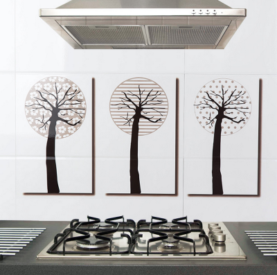 Kitchen oil barrier paper heat-resistant transparent anti-oil grease tile wall sticker