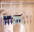 Small Size Fabric Hanger Travel Foldable Bathroom Hanger 3 Clips