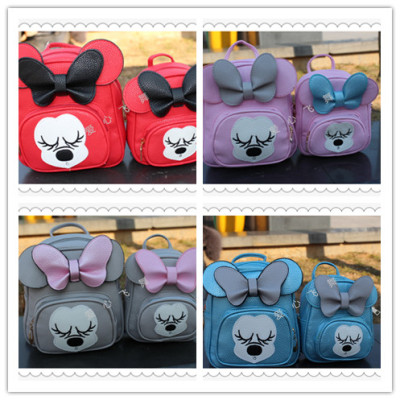 2017 children backpack backpack explosion Mickey pack three Bag Satchel child cartoon bags