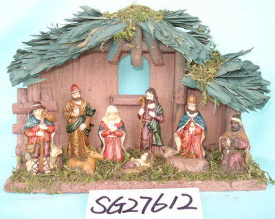 Supply many kinds of resin Jesus manger set