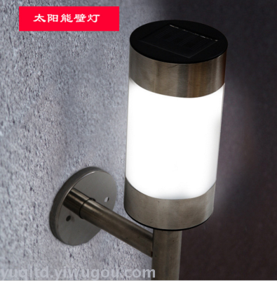 Wholesale manufacturers LED stainless steel solar wall lamp, solar wall lamp, courtyard garden landscape lamp